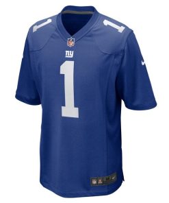 Alternative view of Number 1 Groom New York Giants Nike Game Jersey - Royal