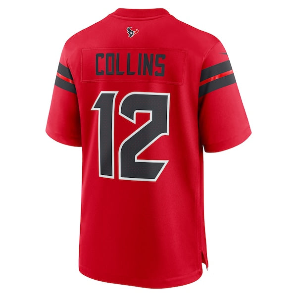 Nico Collins Houston Texans Nike Alternate Game Jersey - Red/White/Navy - Image 4