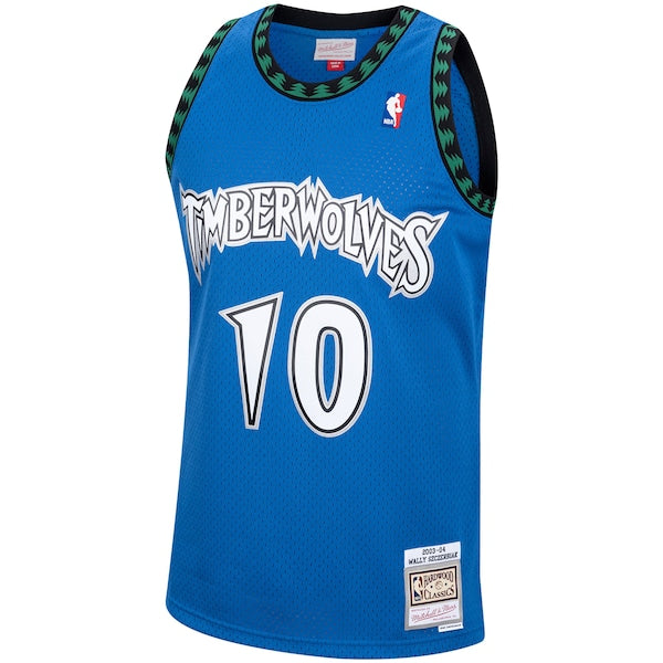 Wally Szczerbiak Minnesota Timberwolves 2001/02 Hardwood Classics Swingman Jersey - Blue - Image 2