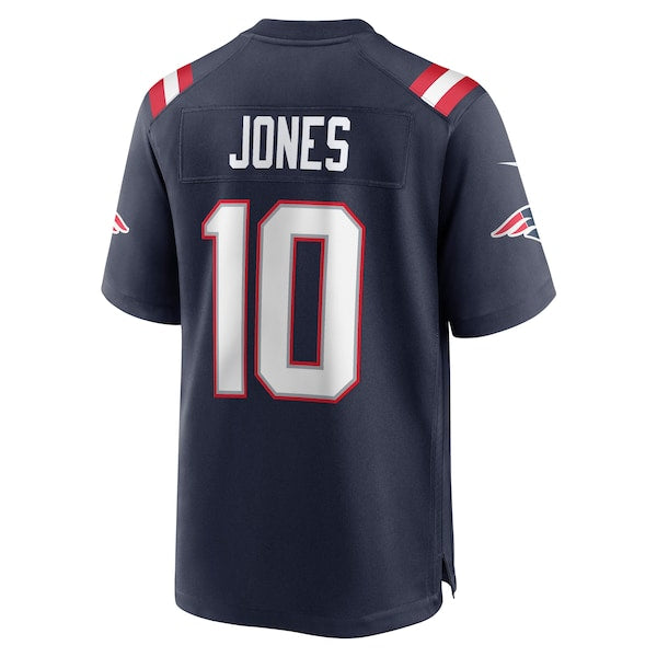 Mac Jones New England Patriots Nike Player Game Jersey - Navy/Red/White - Image 5