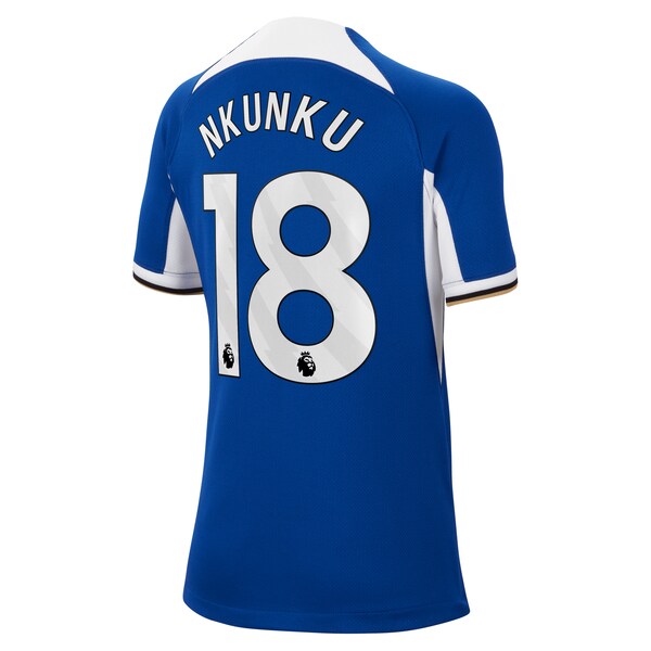 Christopher Nkunku Chelsea Nike Youth 2023/24 Home Stadium Replica Jersey - Blue - Image 3