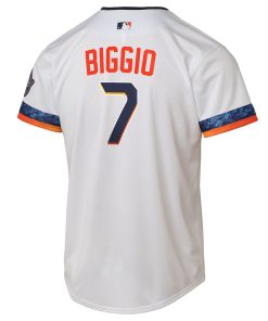 Alternative view of Craig Biggio Houston Astros Nike Youth 2025 City Connect Limited Player Jersey - White