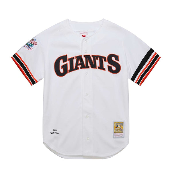 Will Clark San Francisco Giants Cooperstown Collection 1989 Authentic Jersey - White - Image 3