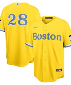 J.D. Martinez Boston Red Sox Nike City Connect Replica Player Jersey - Gold