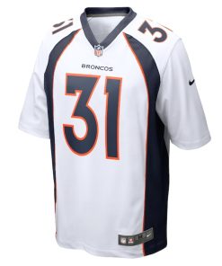 Alternative view of Justin Simmons Denver Broncos Nike Game Jersey - White