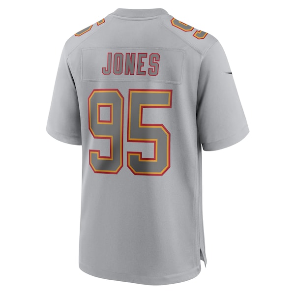 Chris Jones Kansas City Chiefs Nike Super Bowl LVII Patch Atmosphere Fashion Game Jersey - Gray - Image 3