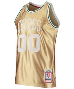 Alternative view of Robert Parish Boston Celtics 75th Anniversary 1985/86 Hardwood Classics Swingman Jersey - Gold