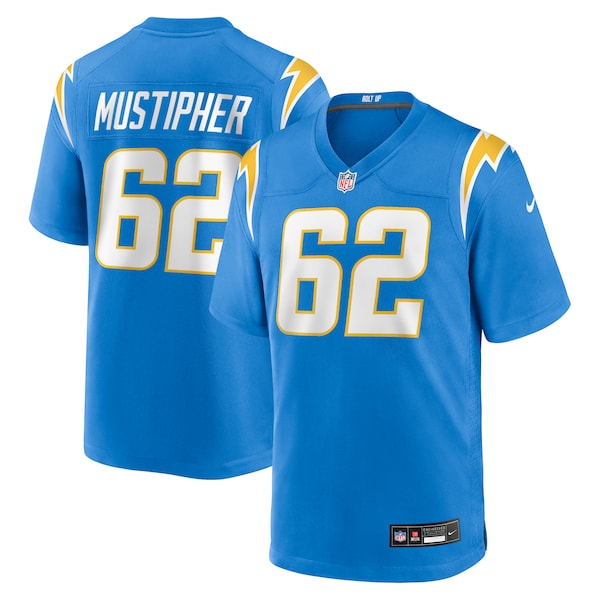 Sam Mustipher Los Angeles Chargers Nike Team Game Jersey - Powder Blue