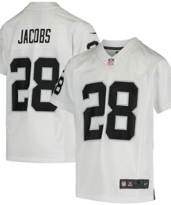 Josh Jacobs Las Vegas Raiders Nike Youth Game Jersey - White