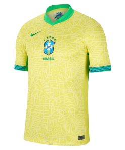 Alternative view of Brazil National Team Nike 2024 Home Stadium Replica Jersey?¨C Yellow