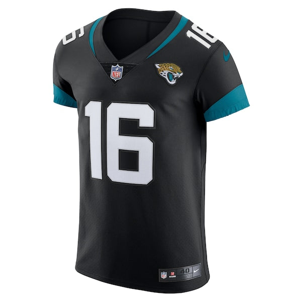 Trevor Lawrence Jacksonville Jaguars Nike Vapor Elite Jersey - Black/Teal - Image 3