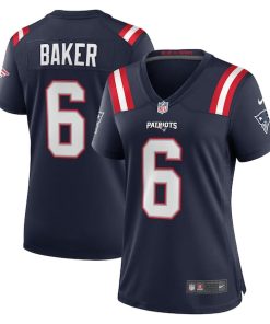 Javon Baker New England Patriots Nike Women's Team Game Jersey -  Navy
