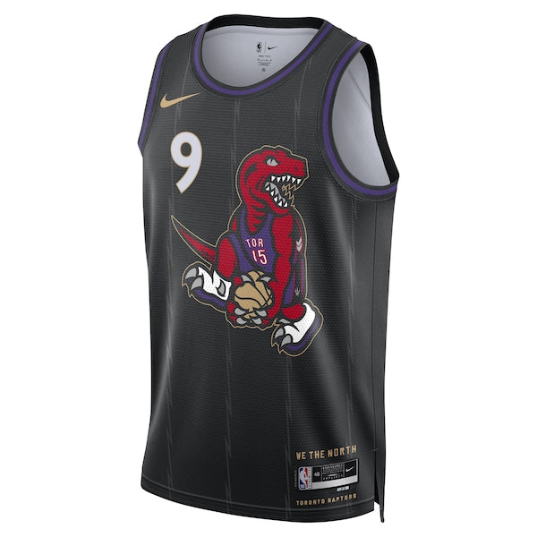 RJ Barrett Toronto Raptors Nike Unisex 2024/25 Swingman Player Jersey - City Edition - Black - Image 2
