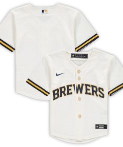 Milwaukee Brewers Nike Toddler Replica Team Jersey - Cream