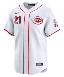 Alternative view of Hunter Greene Cincinnati Reds Nike Home Limited Player Jersey - White