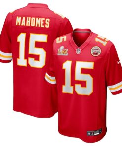 Alternative view of Patrick Mahomes Kansas City Chiefs Nike Super Bowl LIX Game Jersey - Red/White