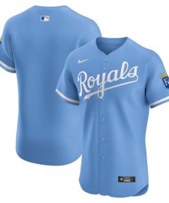Alternative view of Kansas City Royals Nike Alternate Elite Jersey - Light Blue/White/Royal