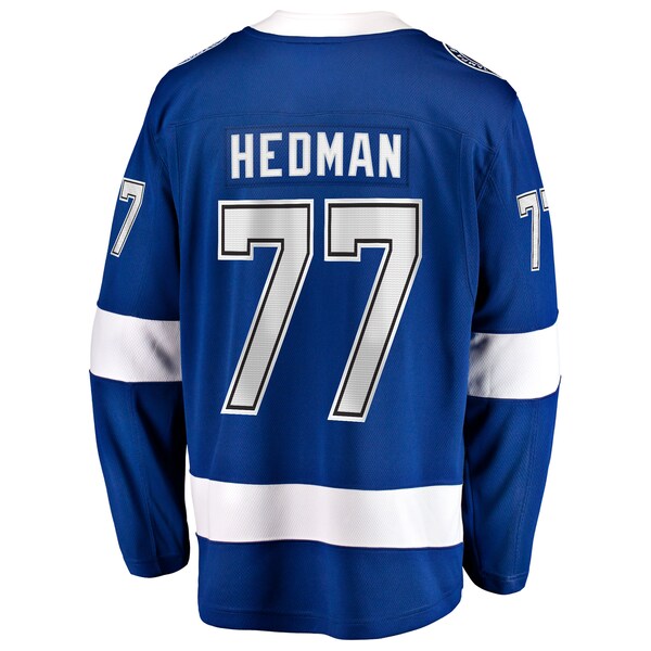 Victor Hedman Tampa Bay Lightning Home Captain Patch Breakaway Jersey - Blue - Image 3