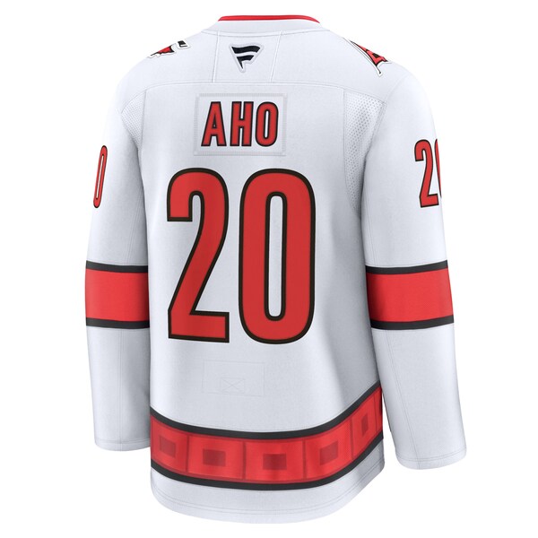 Sebastian Aho Carolina Hurricanes Away Premium Jersey - White/Black/Red - Image 4