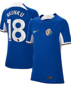 Christopher Nkunku Chelsea Nike Youth 2023/24 Home Stadium Replica Jersey - Blue
