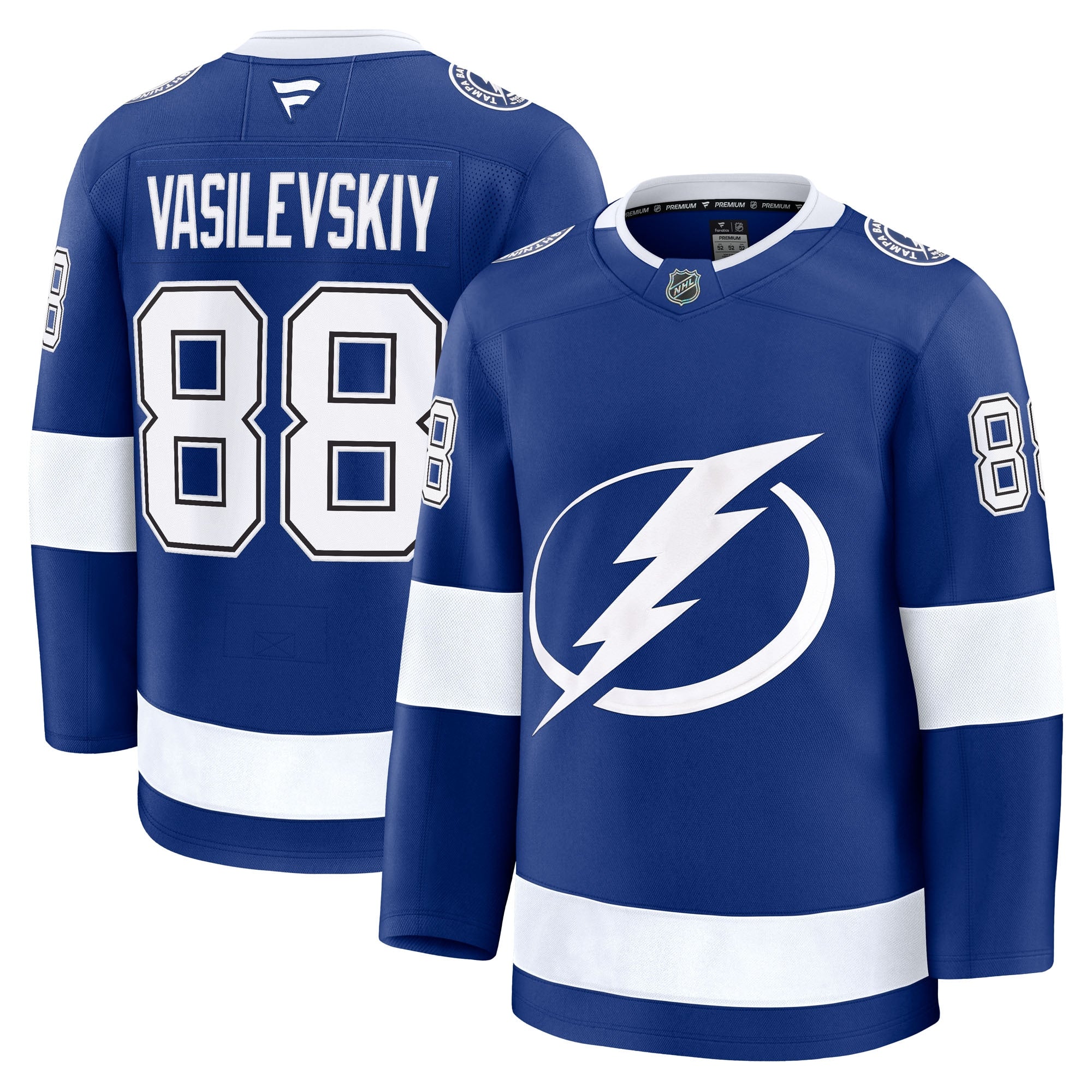 Andrei Vasilevskiy Tampa Bay Lightning Alternate Premium Jersey - Black/Blue - Image 8