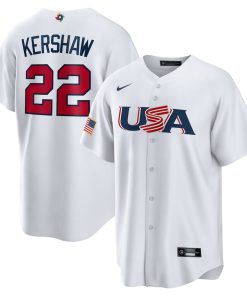 Clayton Kershaw USA Baseball Nike 2023 World Baseball Classic Replica Player Jersey - White