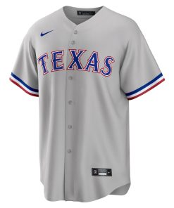 Alternative view of Texas Rangers Nike Road Replica Team Jersey - Gray
