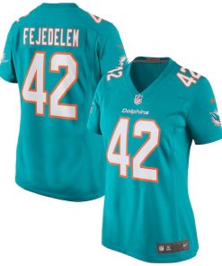 Clayton Fejedelem Miami Dolphins Nike Women's Game Jersey - Aqua