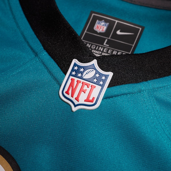Jacksonville Jaguars Nike Prowler Throwback Custom Game Jersey - Teal - Image 4