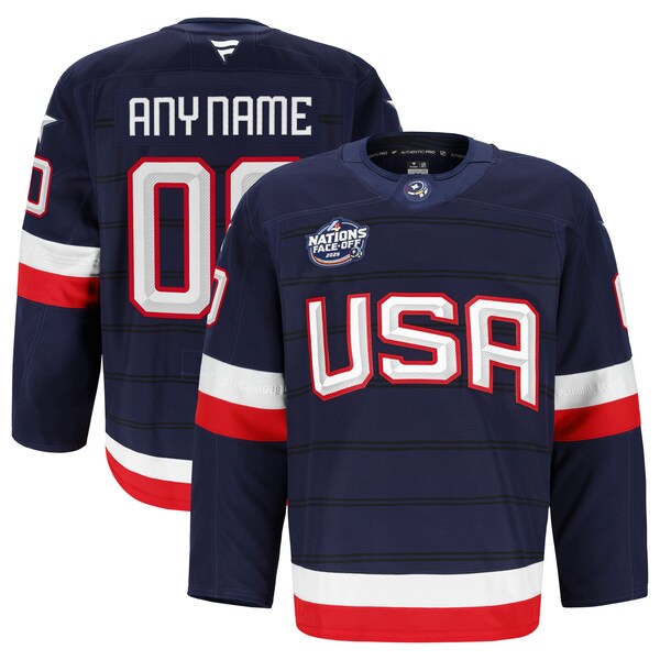 USA 2025 4 Nations Face-Off Authentic Pro Custom Jersey - Navy