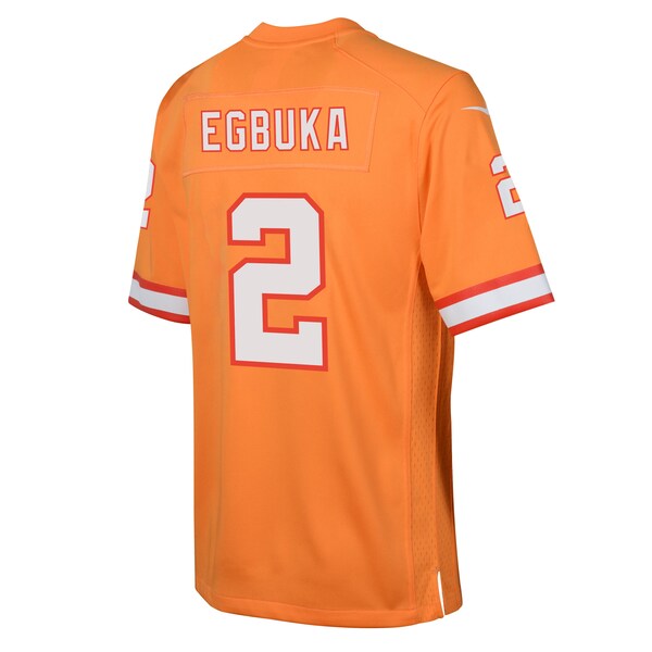 Emeka Egbuka Tampa Bay Buccaneers Nike Youth Team Game Jersey - Orange/White/Red - Image 4