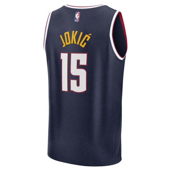 Nikola Jokic Denver Nuggets Youth Fast Break Replica Player Jersey - Icon Edition - Navy - Image 3