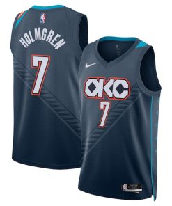 Chet Holmgren Oklahoma City Thunder Nike Unisex 2025/26 Swingman Jersey - Navy - City Edition