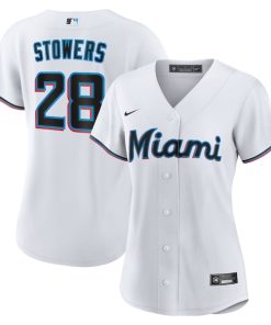 Kyle Stowers Miami Marlins Nike Women's Home Replica Jersey - White