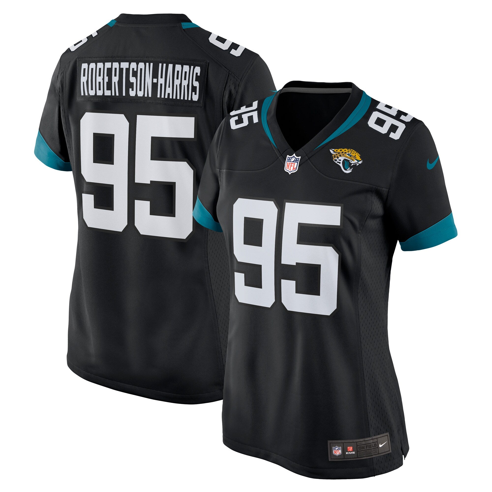 Roy Robertson-Harris Jacksonville Jaguars Nike Women's Game Jersey - Teal/Black - Image 6