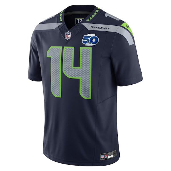 DK Metcalf Seattle Seahawks Nike 50th Season Vapor F.U.S.E. Limited Jersey - College Navy - Image 2