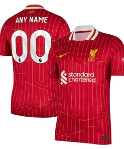 Alternative view of Liverpool Nike 2024/25 Home Custom Replica Jersey - Red