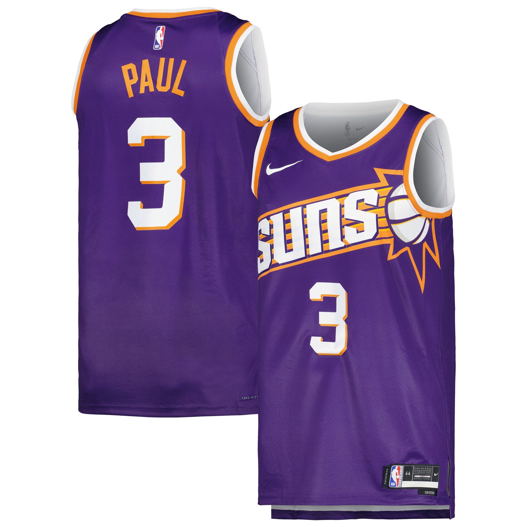 Chris Paul Phoenix Suns Nike Unisex Swingman Jersey - Association Edition - White/Purple - Image 7