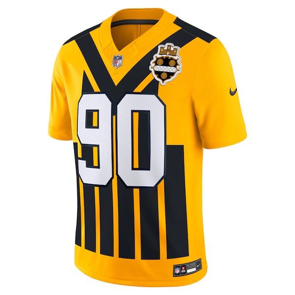 T.J. Watt Pittsburgh Steelers Nike Alternate Vapor F.U.S.E. Limited Jersey - Gold/White - Image 3