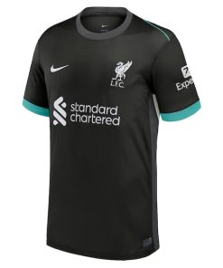 Alternative view of Liverpool Nike 2024/25 Away Replica Blank Jersey - Forest Green