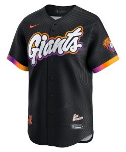 Alternative view of San Francisco Giants Outerstuff Youth 2025 City Connect Limited Jersey - Anthracite