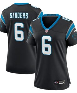 Alternative view of Miles Sanders Carolina Panthers Nike Women's Team Game Jersey - Black/Blue