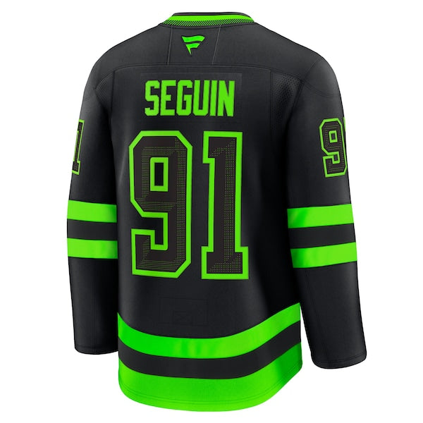 Tyler Seguin Dallas Stars Alternate Premium Jersey - Black/Kelly Green - Image 4