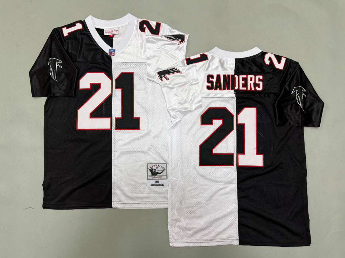 Deion Sanders Atlanta Falcons Authentic Split Throwback Retired Player Jersey