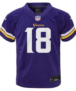 Alternative view of Justin Jefferson Minnesota Vikings Nike Toddler Game Jersey - Purple