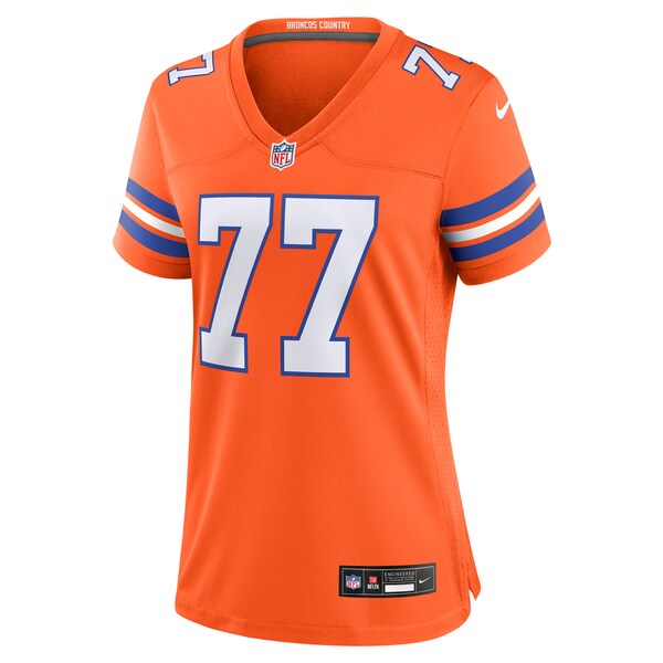 Quinn Meinerz Denver Broncos Nike Women's Mile High Collection 1977 Throwback Player Game Jersey - Orange - Image 2