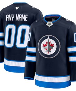 Alternative view of Winnipeg Jets  Home Premium Custom Jersey - Navy/White