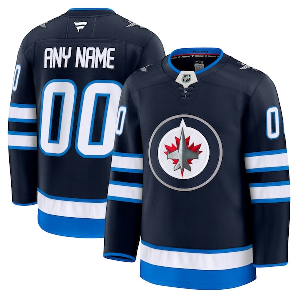 Winnipeg Jets Home Premium Custom Jersey - Navy/White - Image 2