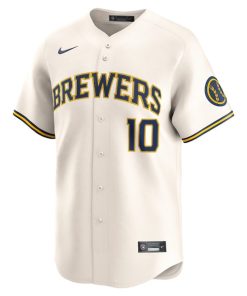 Alternative view of Sal Frelick Milwaukee Brewers Nike Home Limited Player Jersey - Cream
