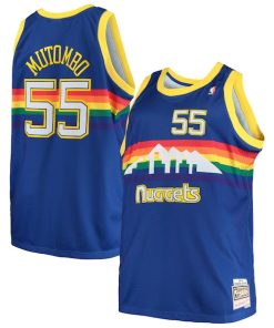 Dikembe Mutombo Denver Nuggets 1991/92 Big & Tall Hardwood Classics Swingman Jersey - Royal